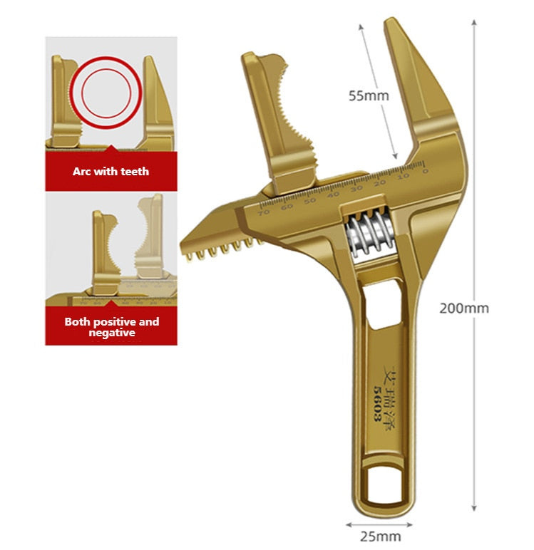 Multifunctional Scale Adjustable Wrench BT52 YEECHOP