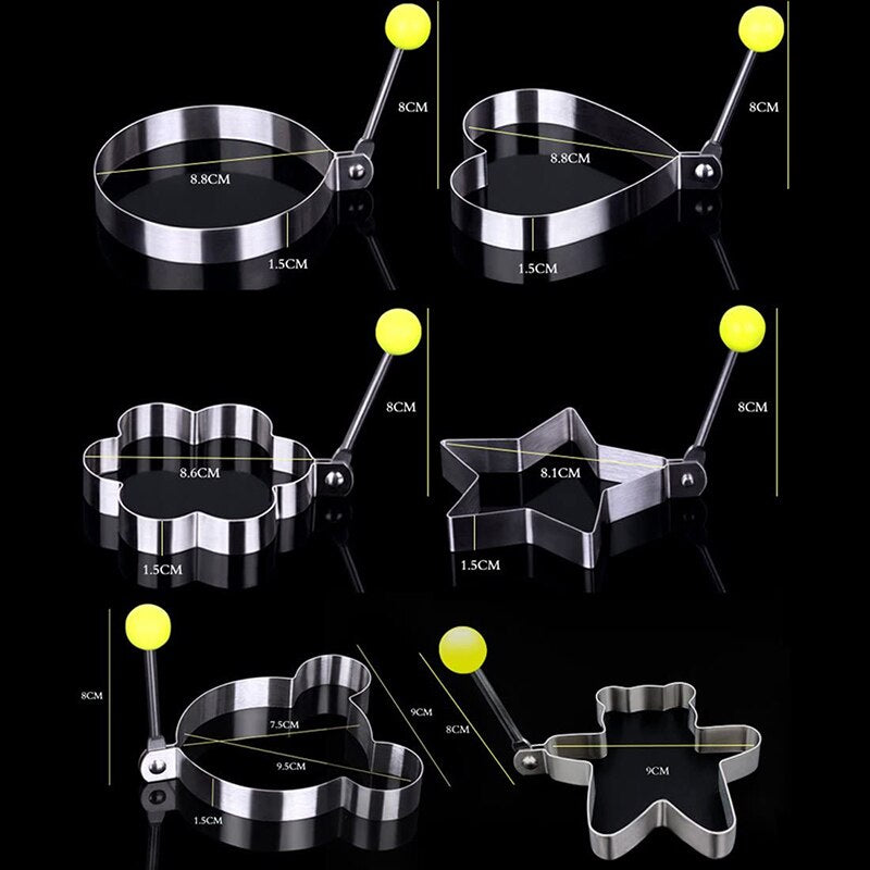 10Pcs/set Stainless Steel Fried Egg Shaper KT64 YEECHOP