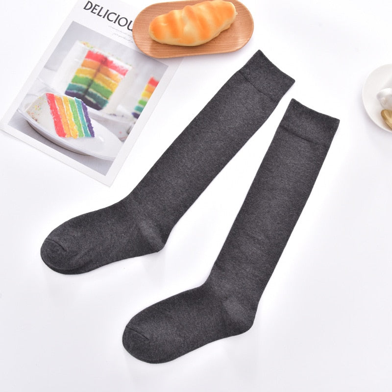 Pure Cotton Girls Student Tube Socks SC9