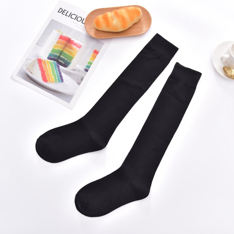 Pure Cotton Girls Student Tube Socks SC9