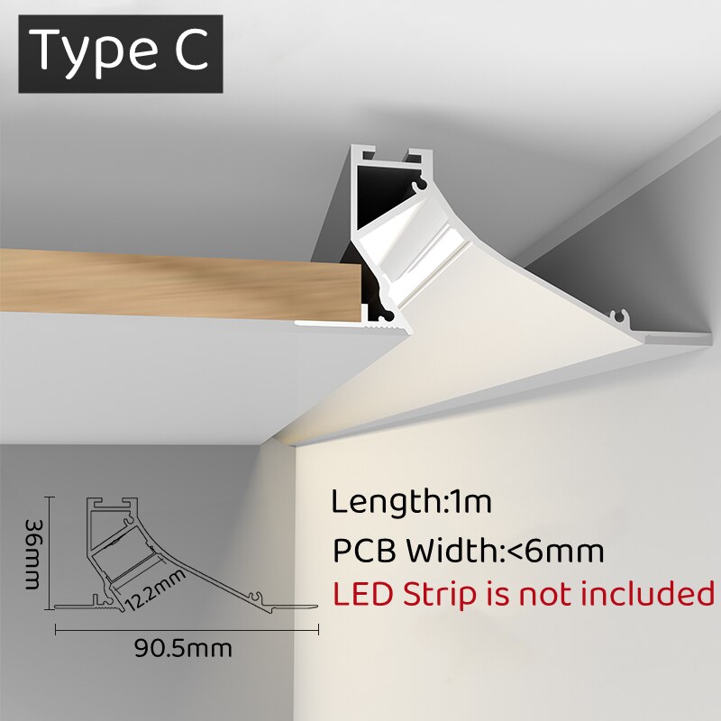 Ceiling LED Concealed Aluminum Profile LT62