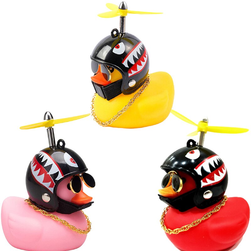 Propeller Helmet Little Yellow Duck Riding Ornament MT18