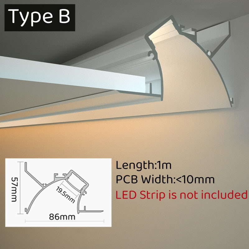 Ceiling LED Concealed Aluminum Profile LT62