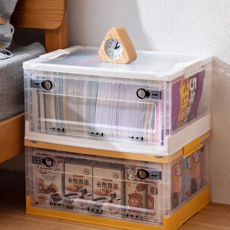 Transparent Stacking Boxes Movable Stackable Transparent Storage Box HM1