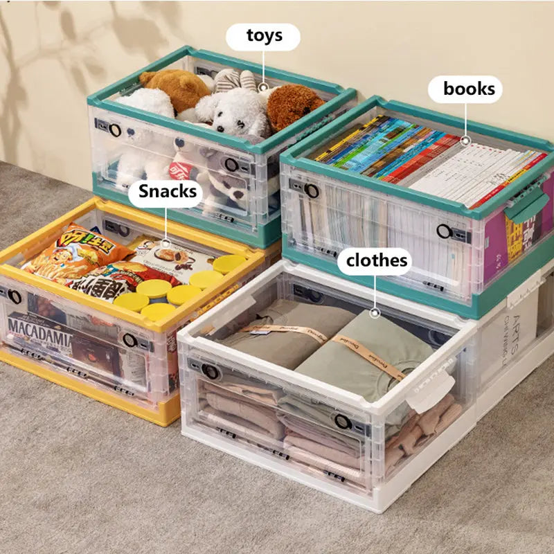 Transparent Stacking Boxes Movable Stackable Transparent Storage Box HM1