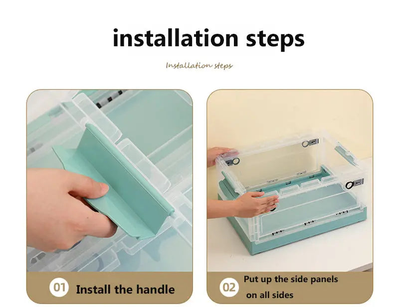 Transparent Stacking Boxes Movable Stackable Transparent Storage Box HM1