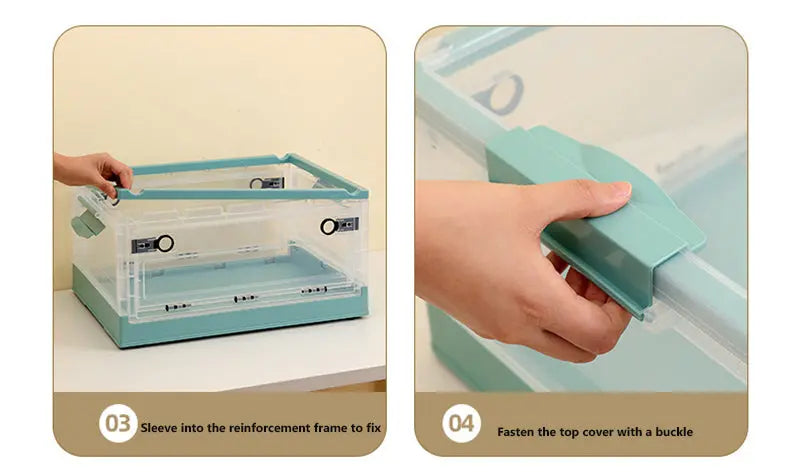 Transparent Stacking Boxes Movable Stackable Transparent Storage Box HM1