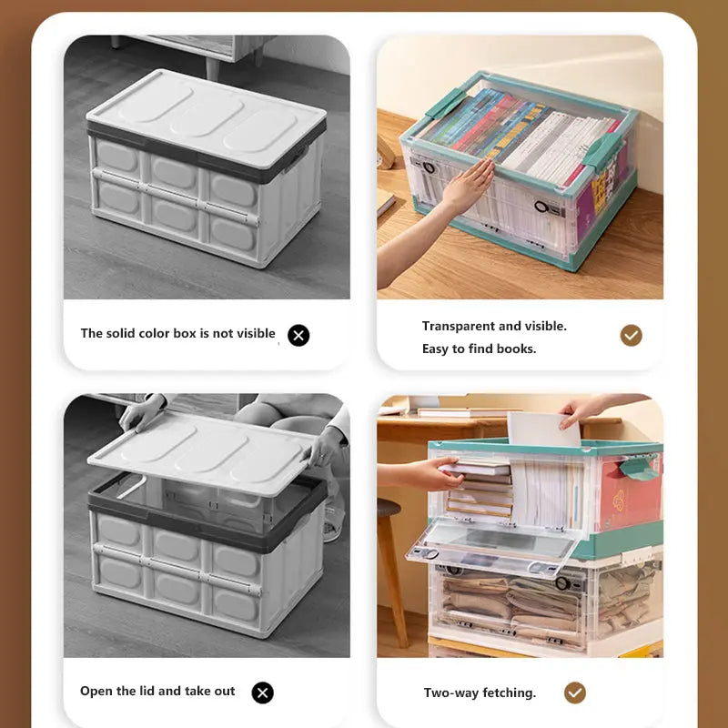 Movable Stackable Transparent Storage Box HM1