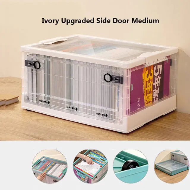 Openable Storage Box Movable Stackable Transparent Storage Box HM1