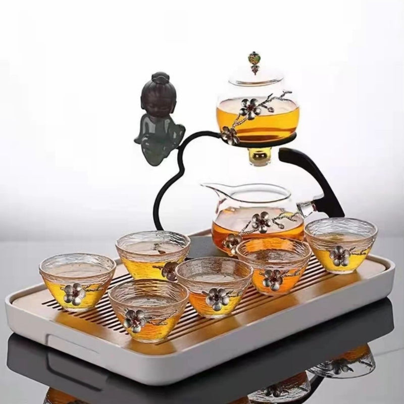 Plum Blossom Crystal Automatic Tea Set TS4 YEECHOP