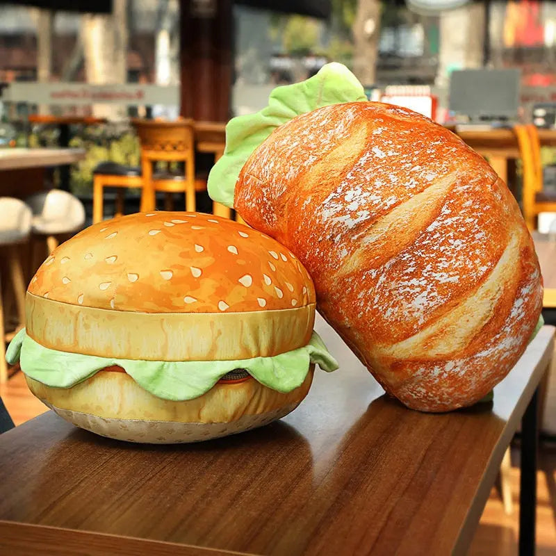 Plush Burger Pillow Creative Cushion LS3 YEECHOP