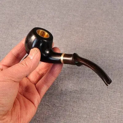 Portable Handmade Ebony Tobacco Pipe SR16 YEECHOP