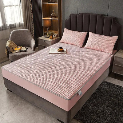 Printed Natural Thai Latex Summer Ice Silk Cool Bed  Mats Pillow Cover LS17 YEECHOP