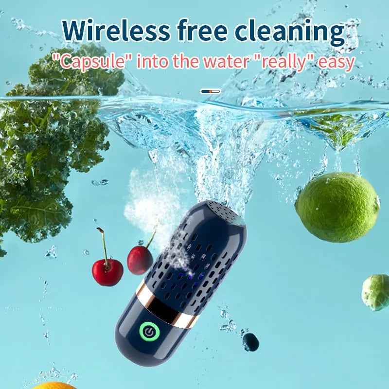 Protable Capsule Shape Wireless Fruit Vegetable Washing Machine KT64 YEECHOP