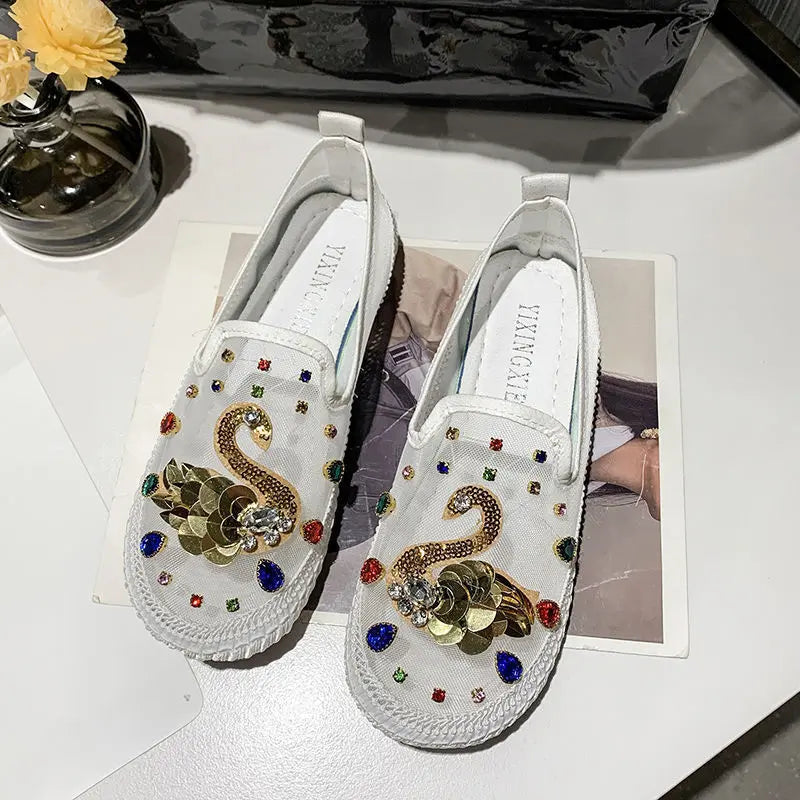 Rhinestone Translucent Thick Soled Sandals Women Slippers SH4 YEECHOP