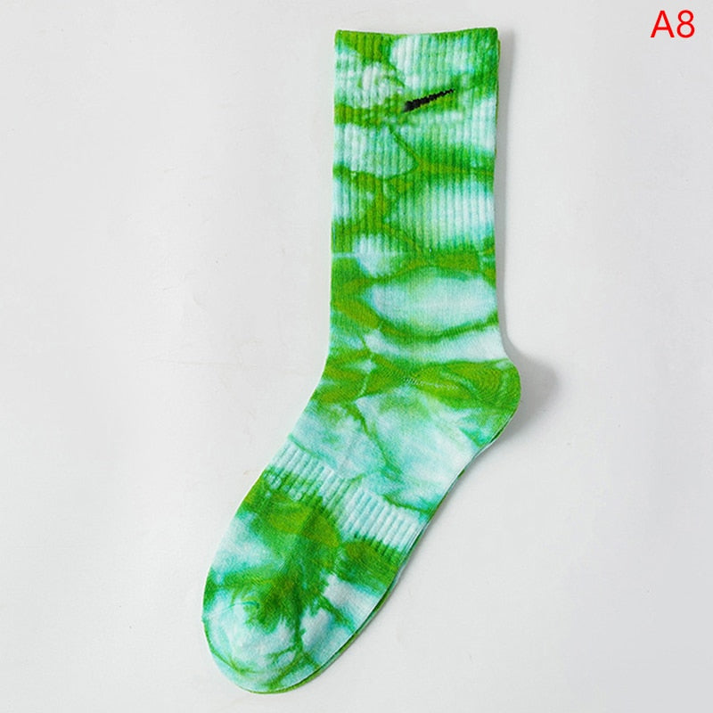 100% Cotton Tie-dye Long Tube Socks SC3 YEECHOP