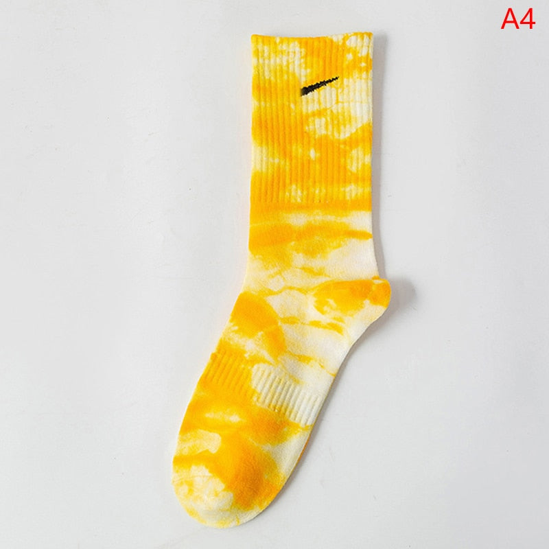 100% Cotton Tie-dye Long Tube Socks SC3 YEECHOP