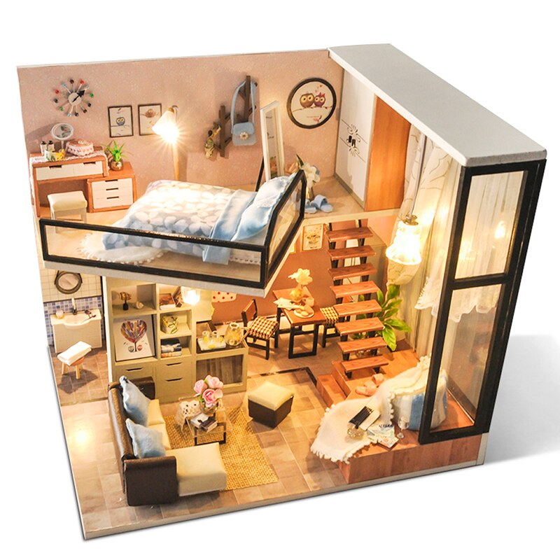 Wooden Miniature Dollhouse 3D4 YEECHOP