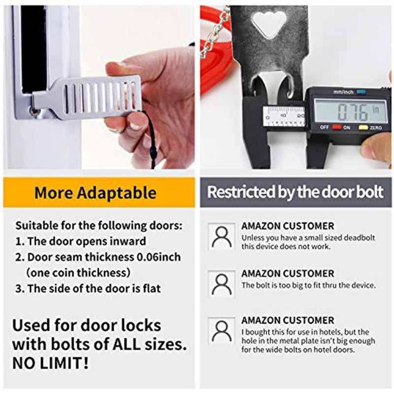 Portable Hotel Safety Bolt Door Lock 3C10 YEECHOP