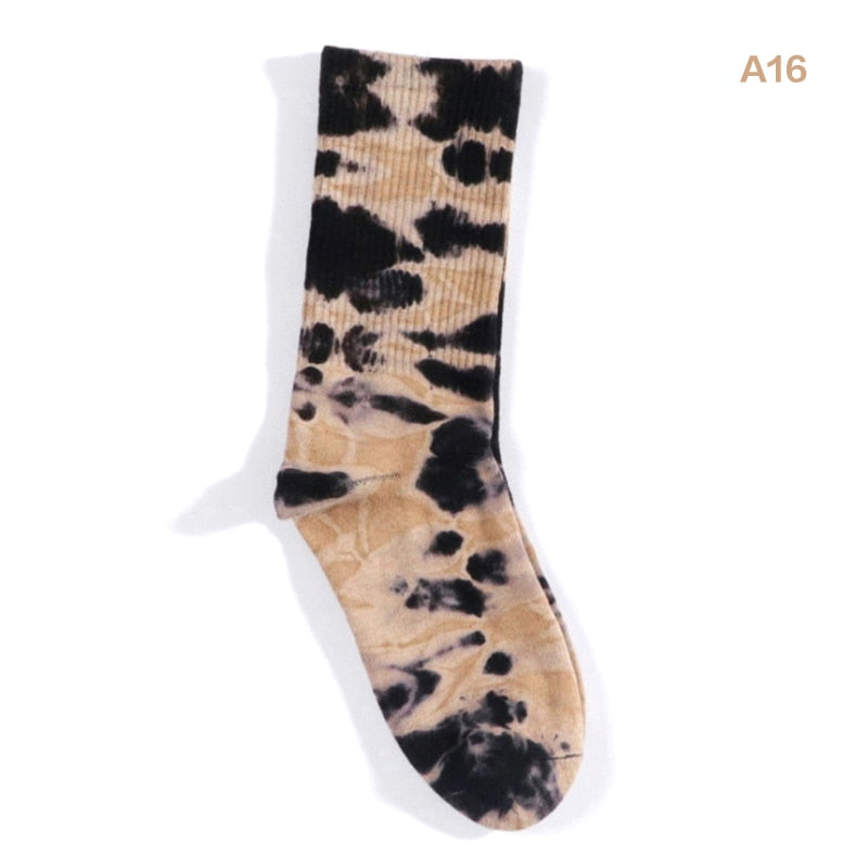 100% Cotton Tie-dye Long Tube Socks SC3 YEECHOP