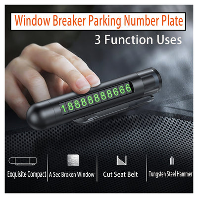 3-in-1 Parking Number Plate Window Breaker HM93