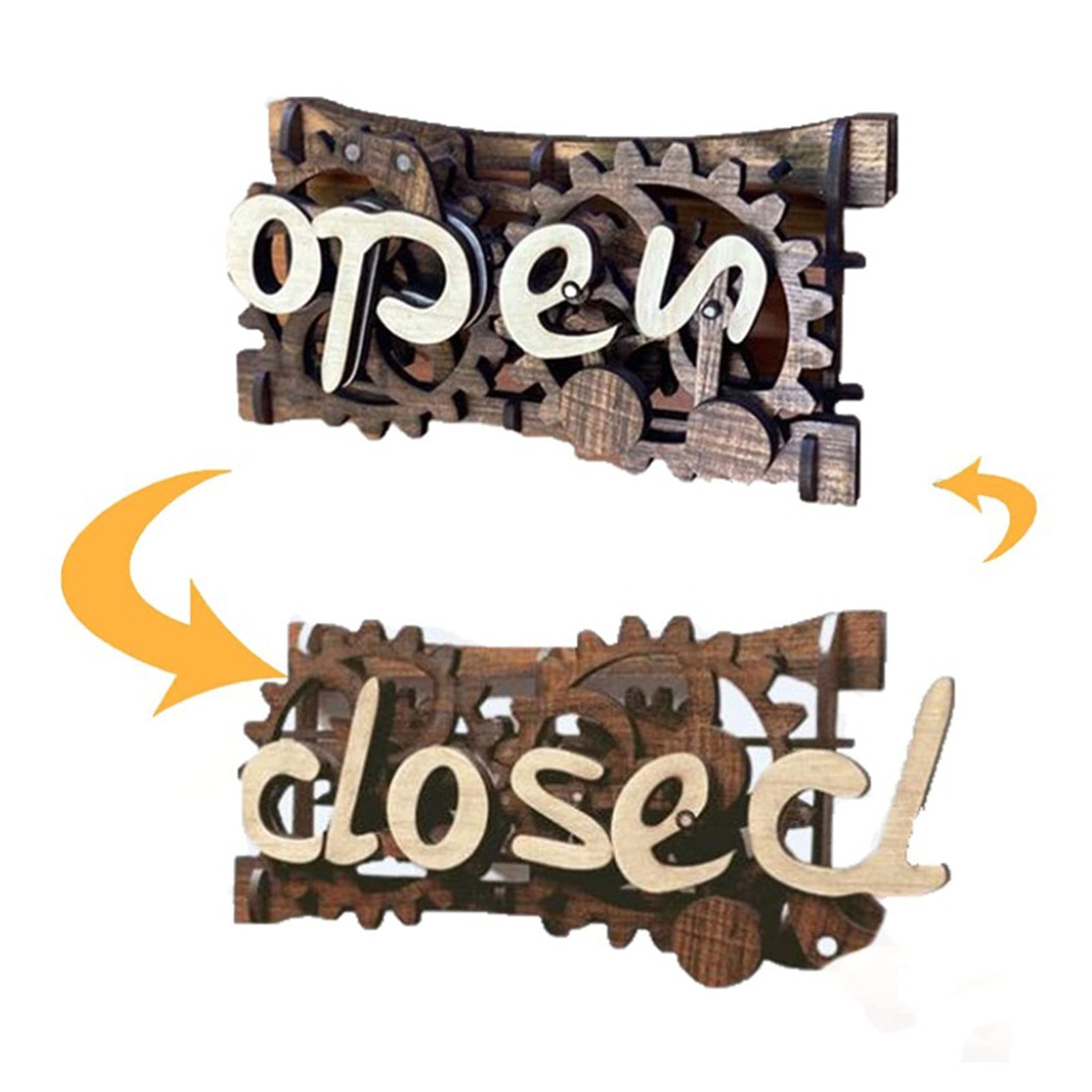 Wooden Double-sided Open/Closed Sign RC8