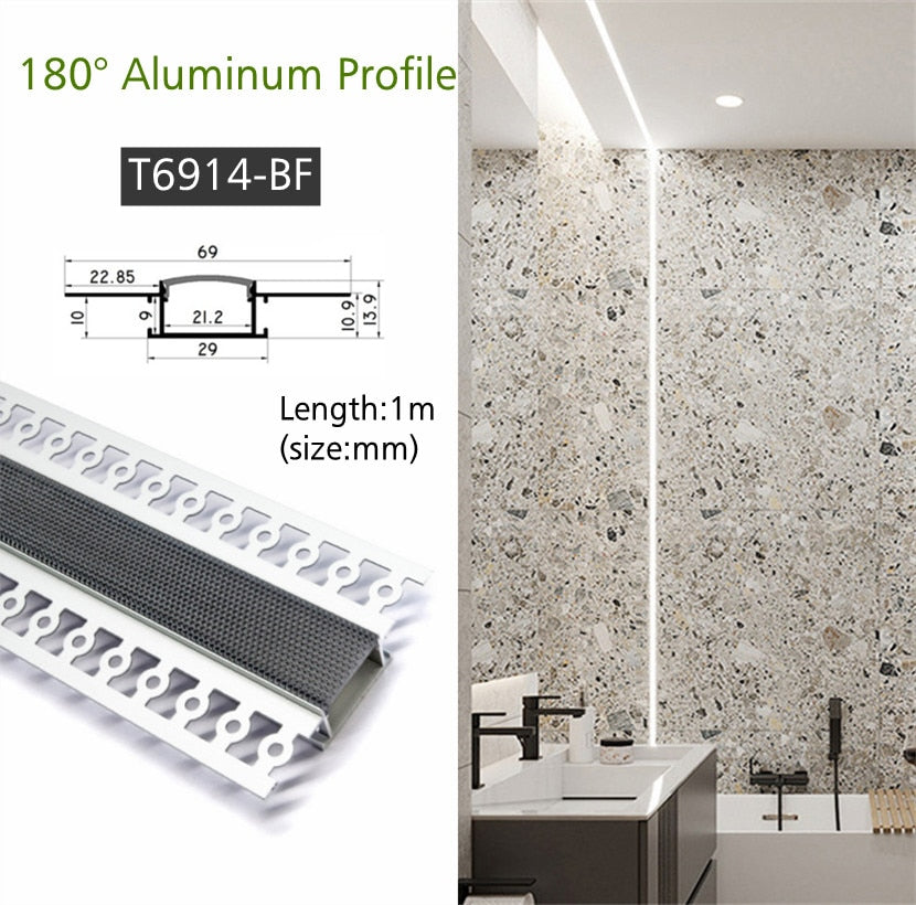 Recessed LED Aluminum Linear Trough LT60