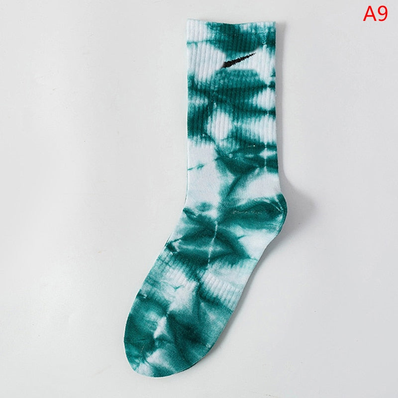 100% Cotton Tie-dye Long Tube Socks SC3 YEECHOP