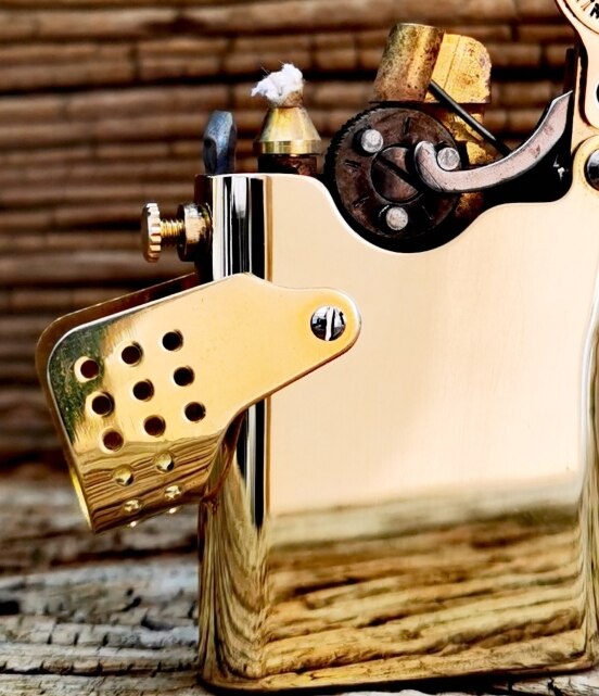 Brass Single Hook Automatic Bounce Ejection  Kerosene Lighter SR54 YEECHOP