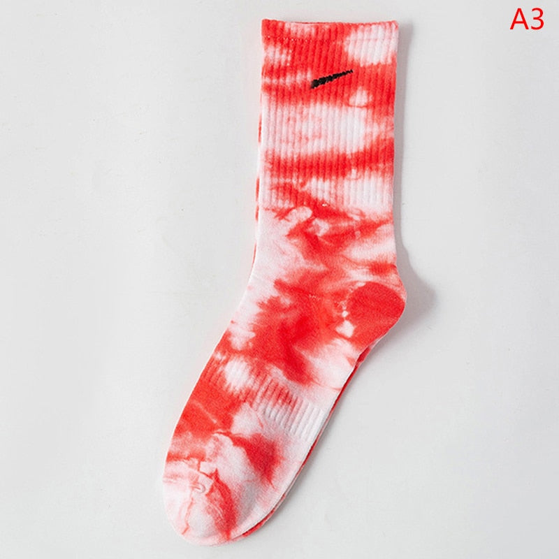 100% Cotton Tie-dye Long Tube Socks SC3 YEECHOP