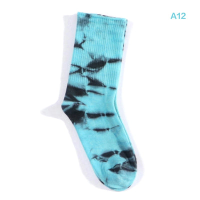 100% Cotton Tie-dye Long Tube Socks SC3 YEECHOP