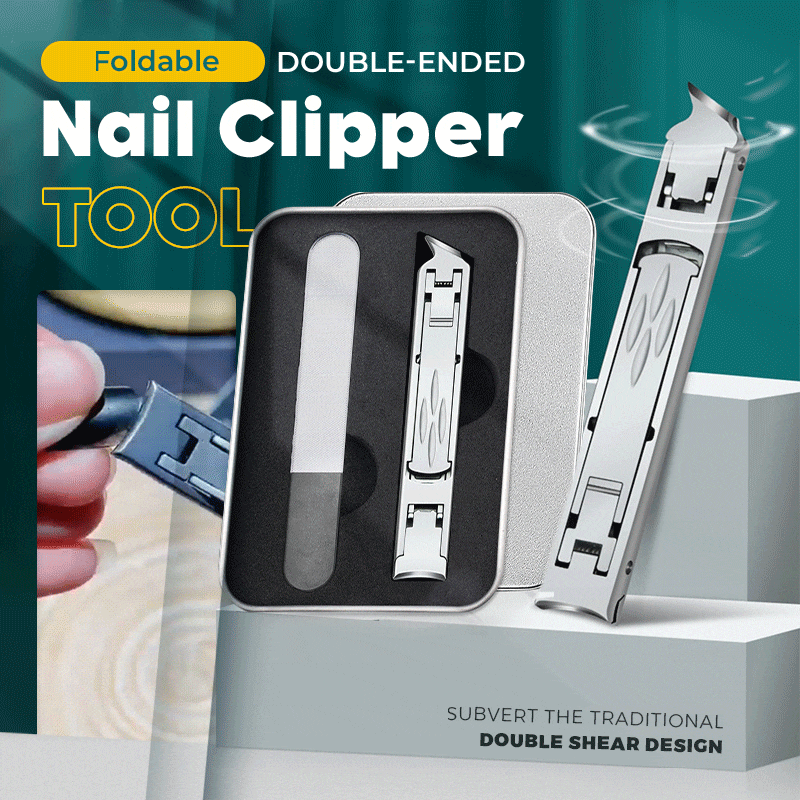 stainless steel foldable double-ended nail clipper tool SR20 YEECHOP