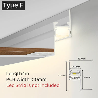 Ceiling LED Concealed Aluminum Profile LT62