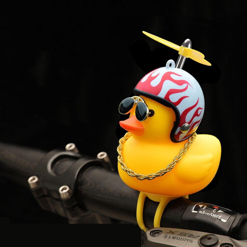 Propeller Helmet Little Yellow Duck Riding Ornament MT18