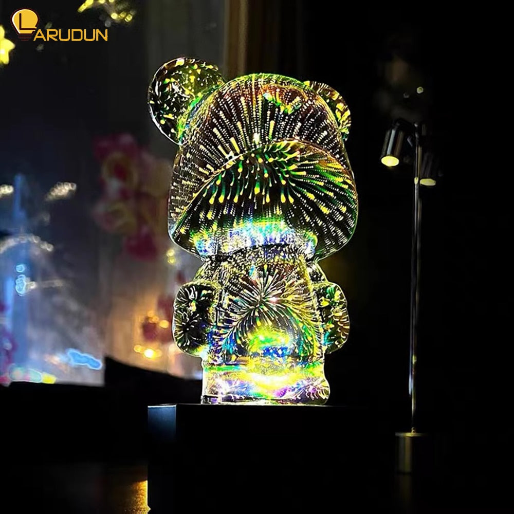 LED Fireworks Bear Atmosphere Night Light LT43 YEECHOP