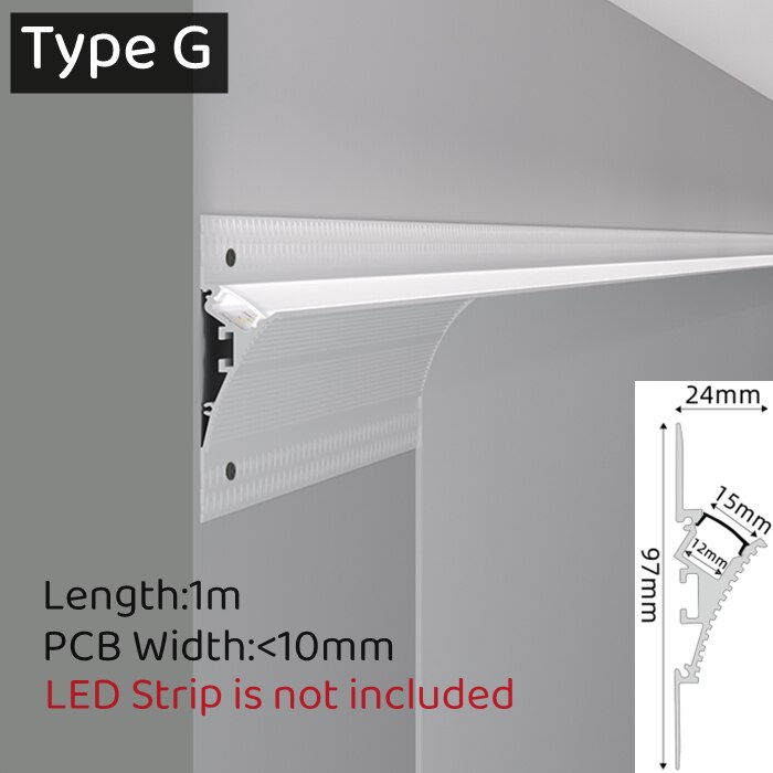 Ceiling LED Concealed Aluminum Profile LT62