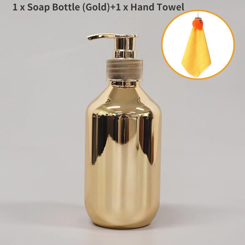 Refillable Silver Plated Soap Sanitizer Bottle HM63 YEECHOP