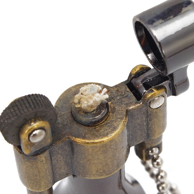 Retro Bullet Flint Grinding Wheel Oil Lighter SR28 YEECHOP