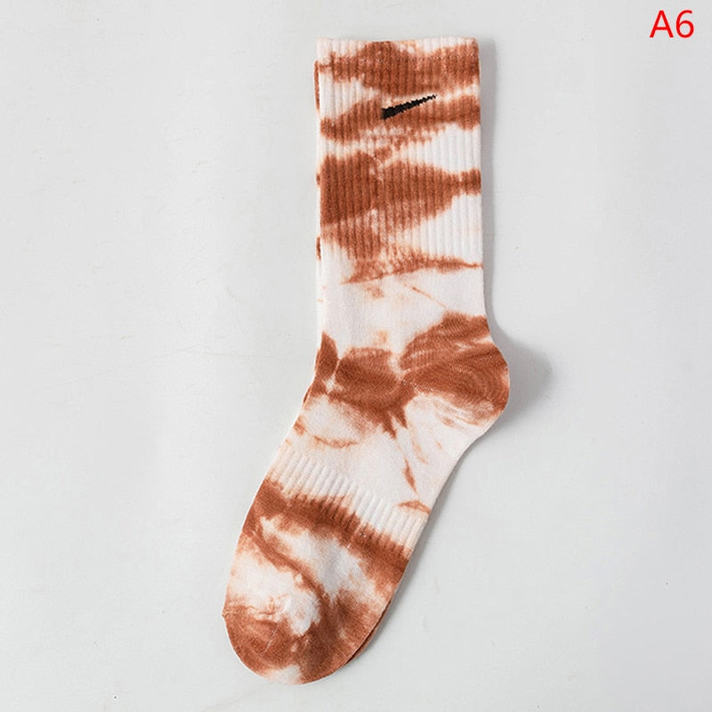 100% Cotton Tie-dye Long Tube Socks SC3 YEECHOP