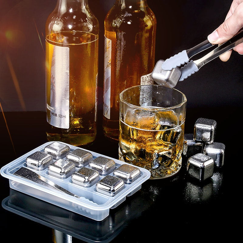 4/6/8 Pcs Stainless Steel Ice Cubes Set KT71 YEECHOP