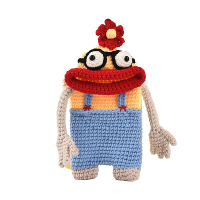 Hand-knitted Sausage Mouth Frog Girl Shoulder Messenger Bag PM22