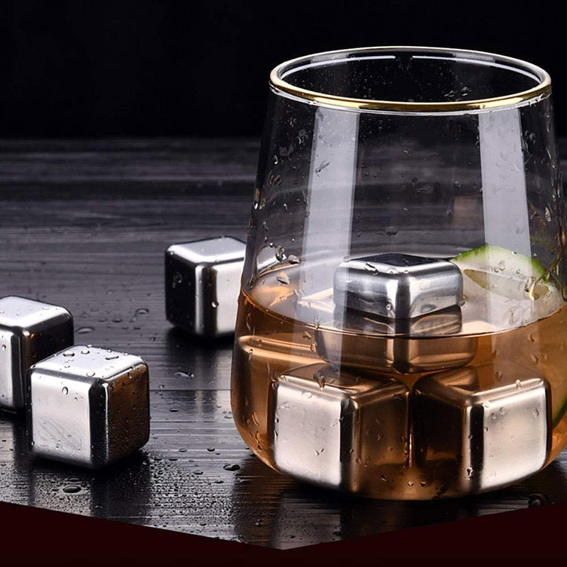 4/6/8 Pcs Stainless Steel Ice Cubes Set KT71 YEECHOP