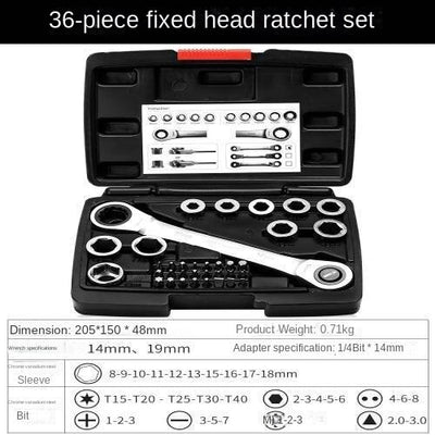 36-Pack Multi-Function Ratchet Wrench Set TL11