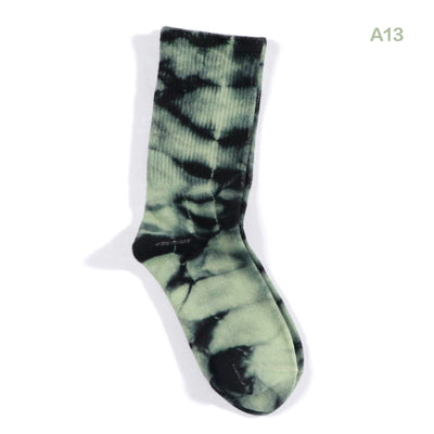 100% Cotton Tie-dye Long Tube Socks SC3 YEECHOP