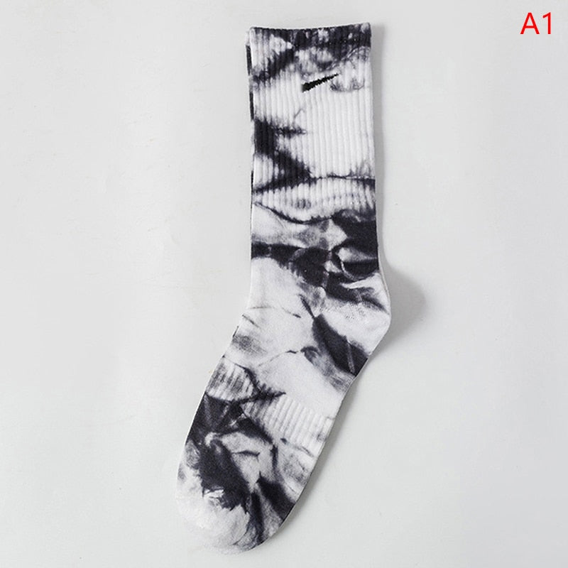 100% Cotton Tie-dye Long Tube Socks SC3 YEECHOP