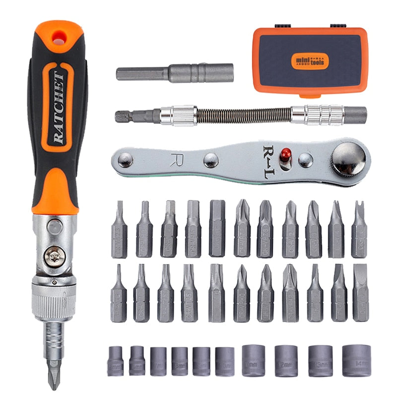 38-In-1 Labor-Saving Ratchet Screwdriver Set MC14 YEECHOP