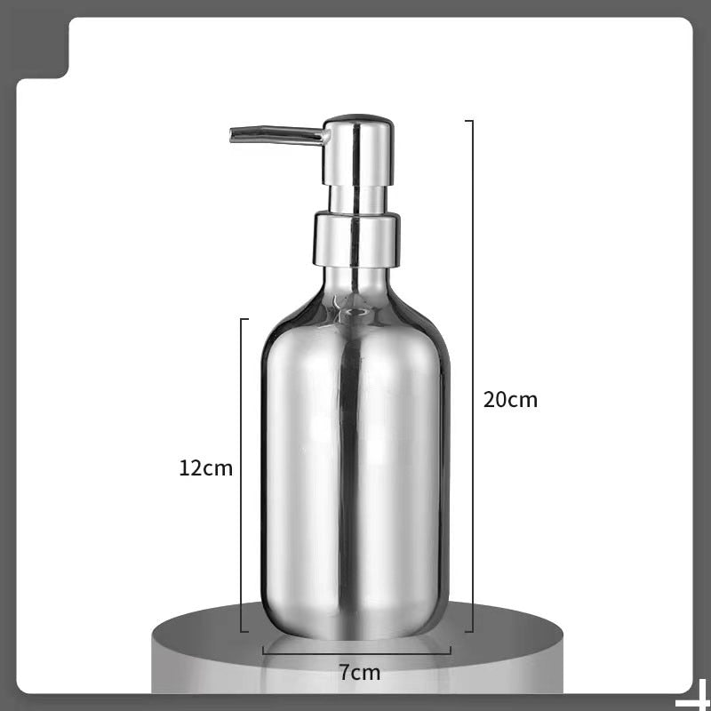 Refillable Silver Plated Soap Sanitizer Bottle HM63 YEECHOP