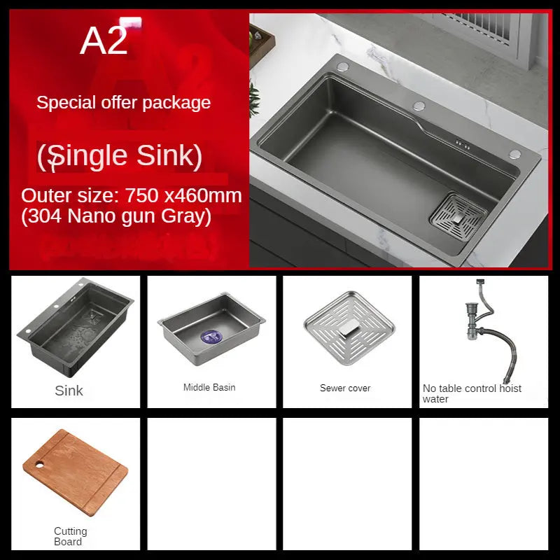 STAINLESS STEEL SINK SET KT13 YEECHOP