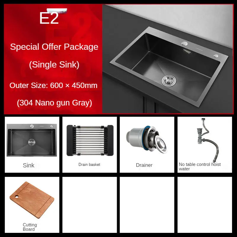 STAINLESS STEEL SINK SET KT13 YEECHOP