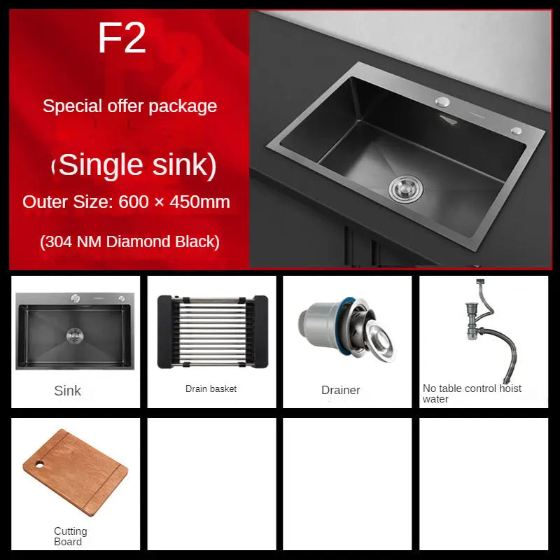 STAINLESS STEEL SINK SET KT13 YEECHOP